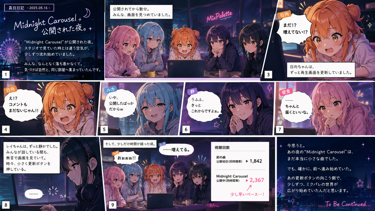 🌃「Midnight Carousel 公開された夜。」