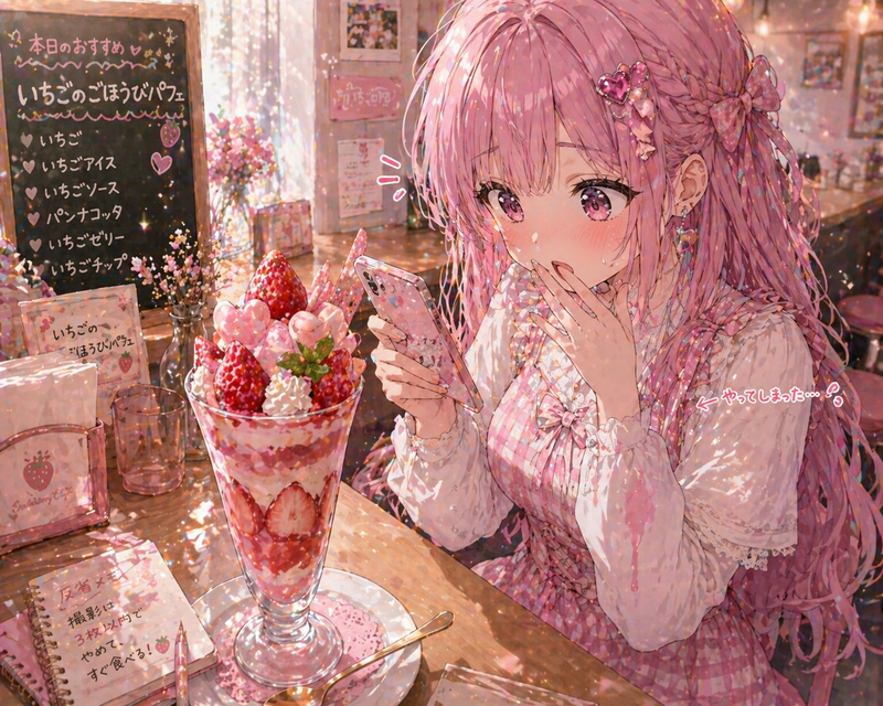 ひとりカフェしてきた話。あとちょっと反省してる。🍓