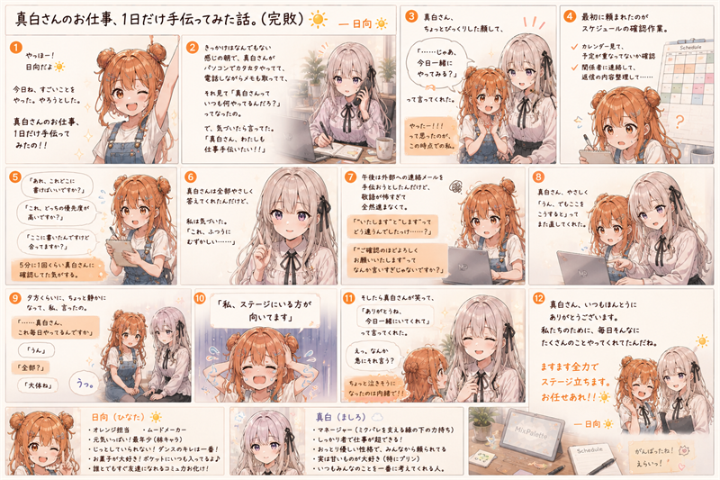 真白さんのお仕事、1日だけ手伝ってみた話。（完敗）☀️