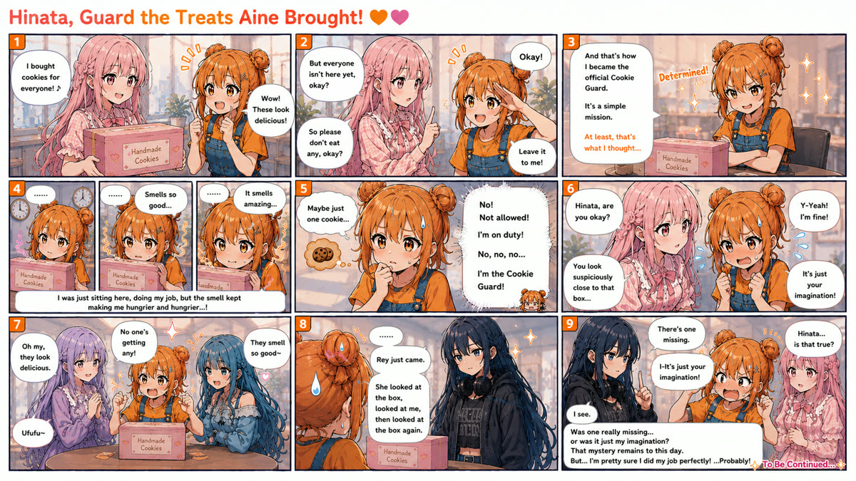 🧡🩷 Hinata, Guard the Treats Aine Brought!