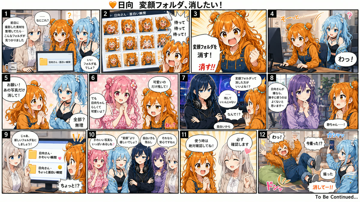 🧡 変顔フォルダ、消したい！