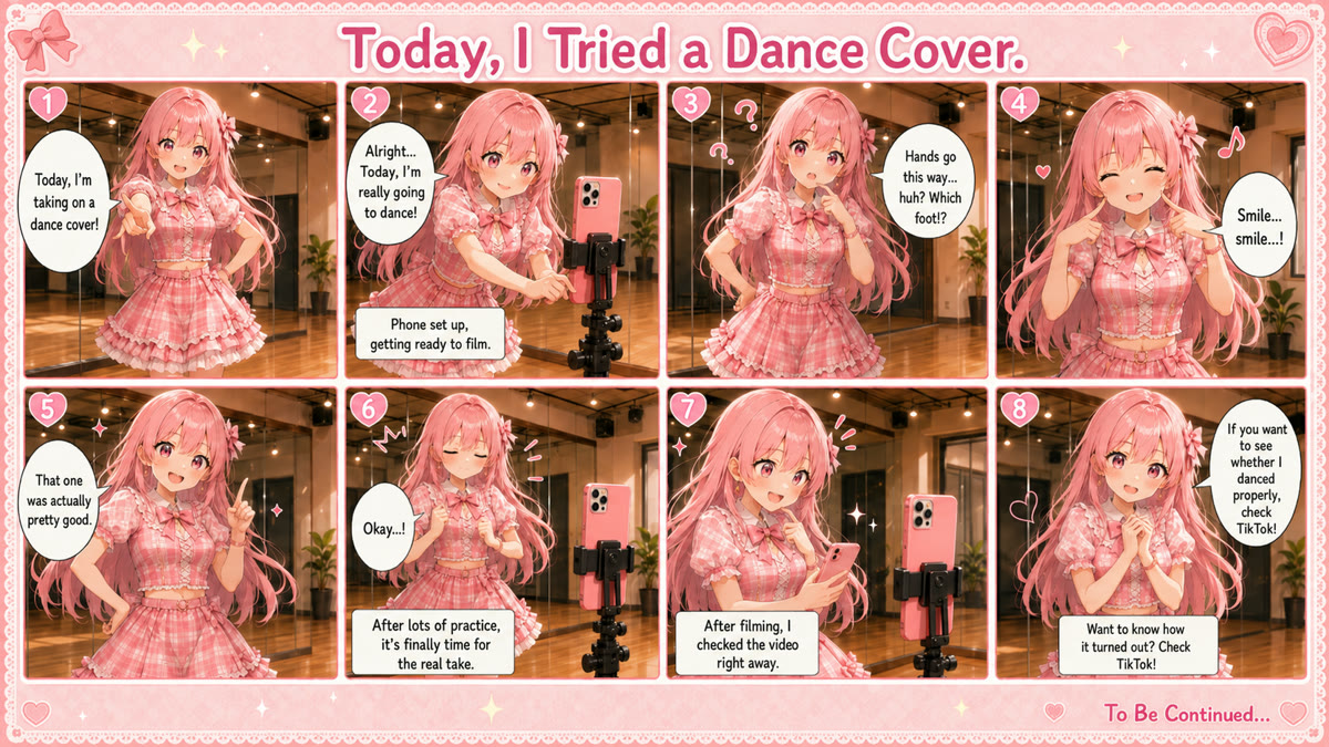 🩷 Today, I Tried a Dance Cover.